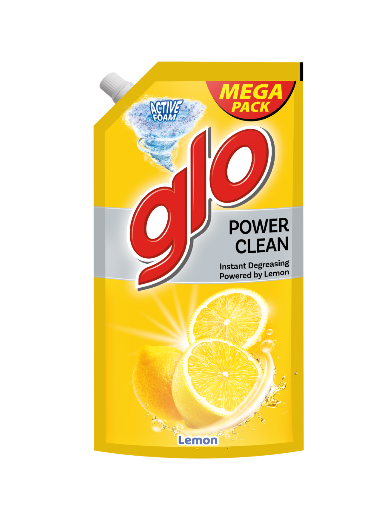GLO LIQUID DISH WASH LEMON RF 850ML