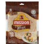 MISSION WRAPS WHOLEGRAIN 8'S 360GM