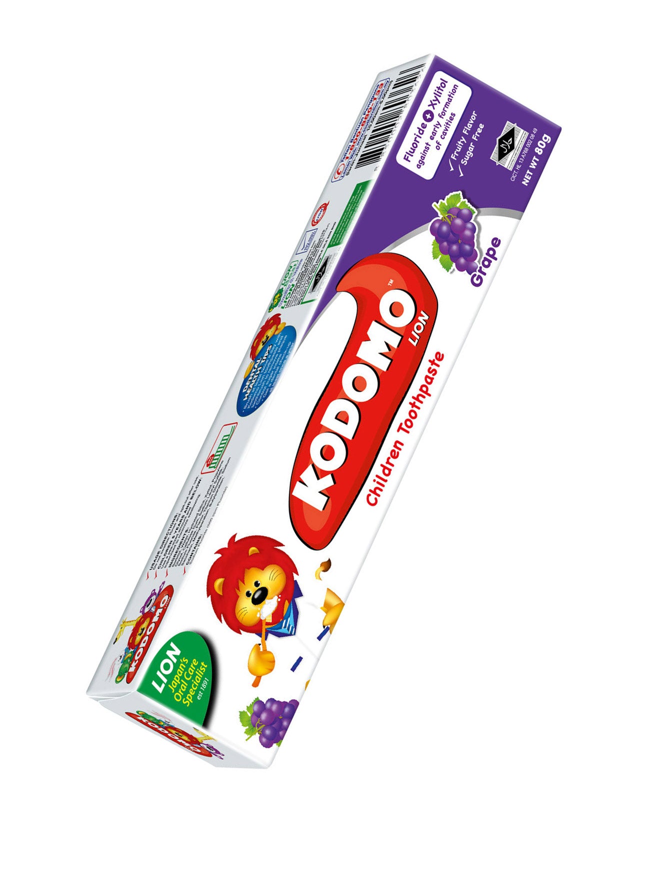 KODOMO LION T/PASTE GRAPE 80G
