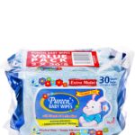 PUREEN BABY WIPES POUCH PACK BLUE 2X30'S