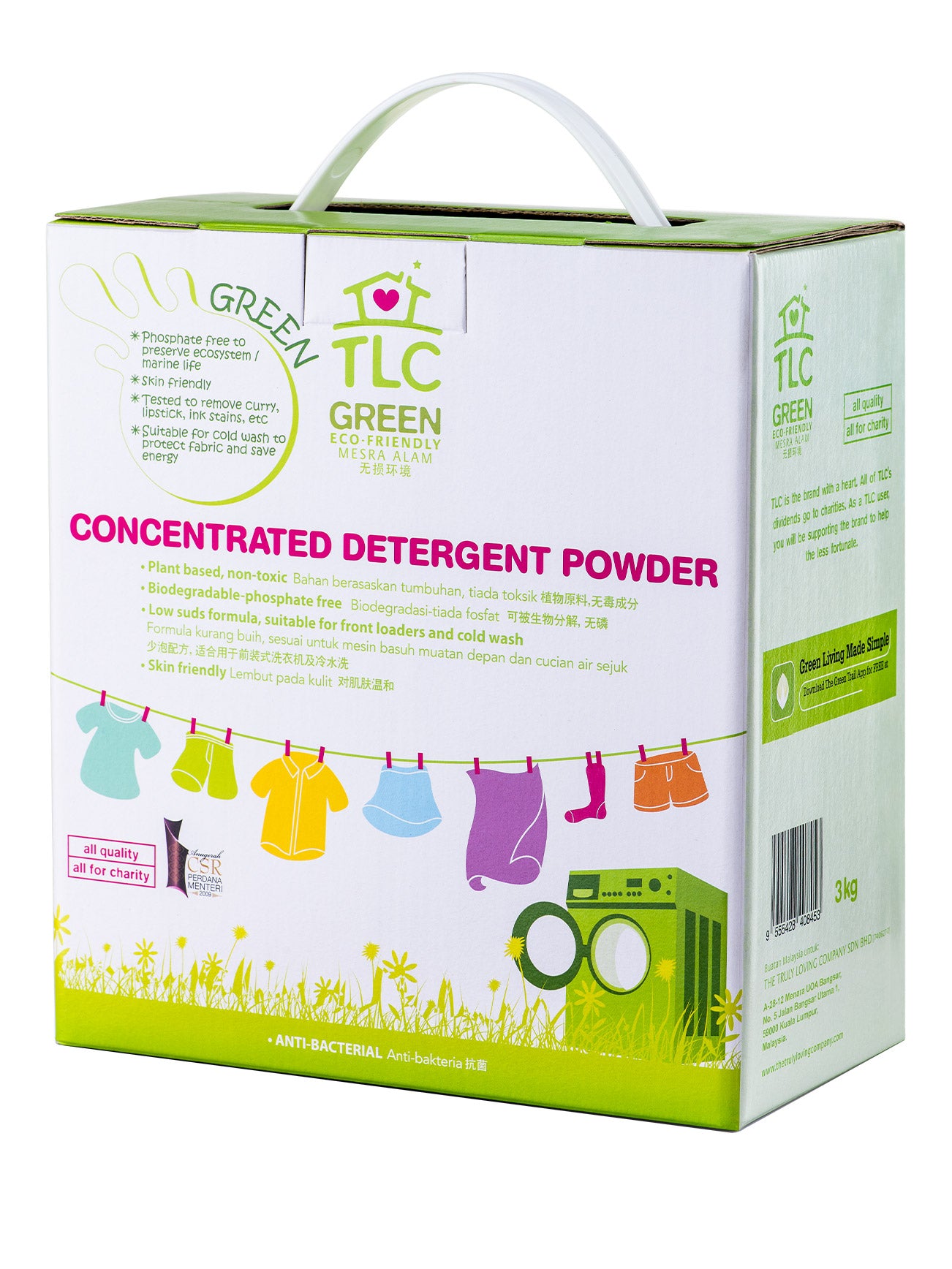 TLC GREEN CONC.LAUNDRY DETERGENT POWDER 3KG