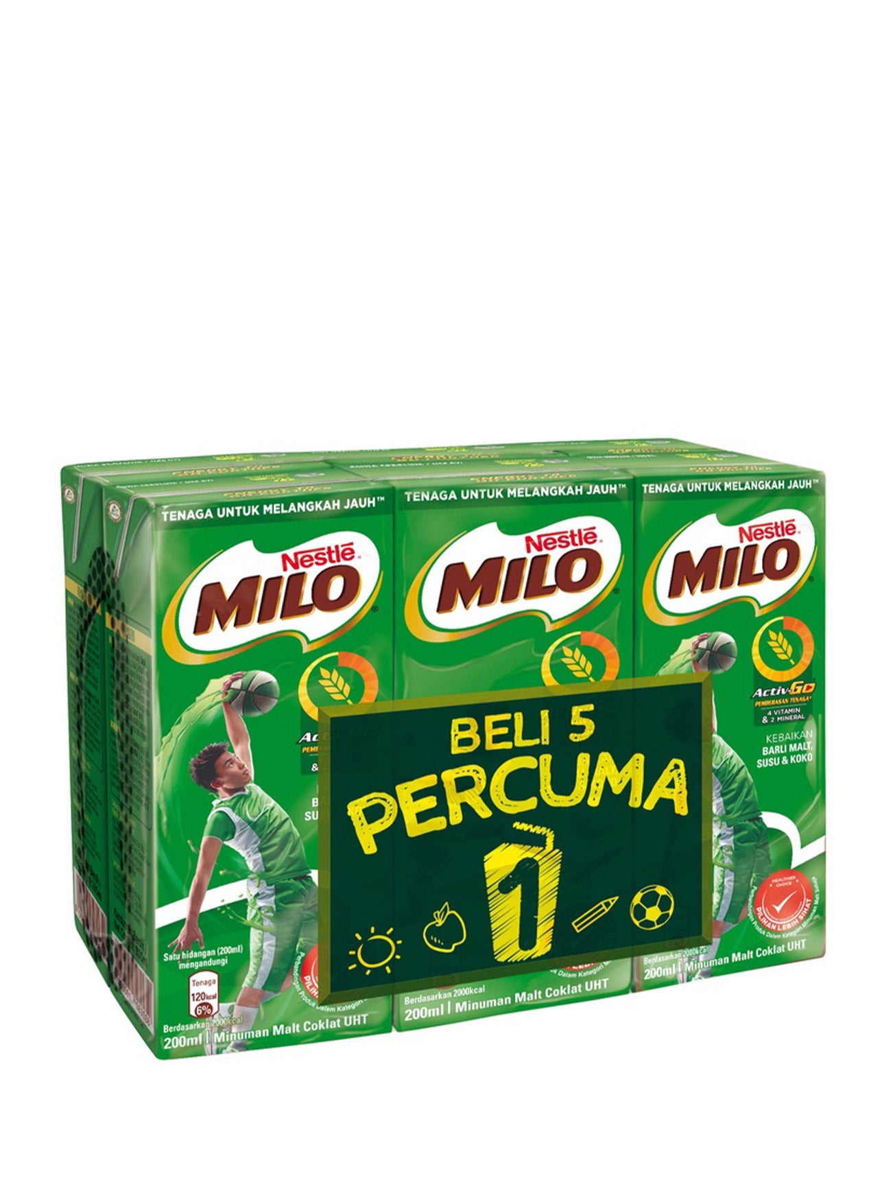 MILO ACTIV-GO UHT 5+1X200ML
